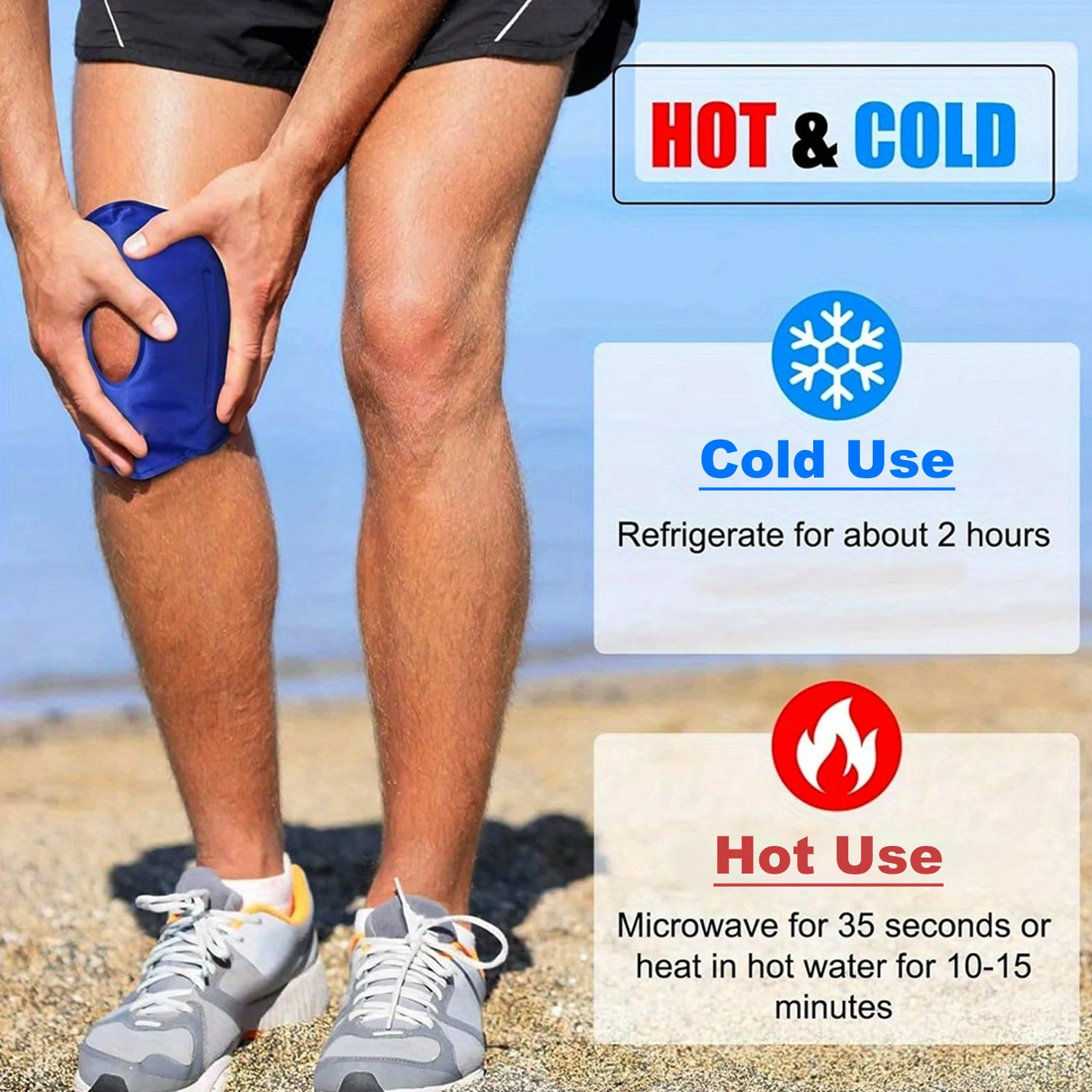 Home Ice Pack Reusable Knee Pain Relief Hot Cold Therapy Ice Gel Packs For Men Women Outdoors Sports Injuries Swelling Use 5