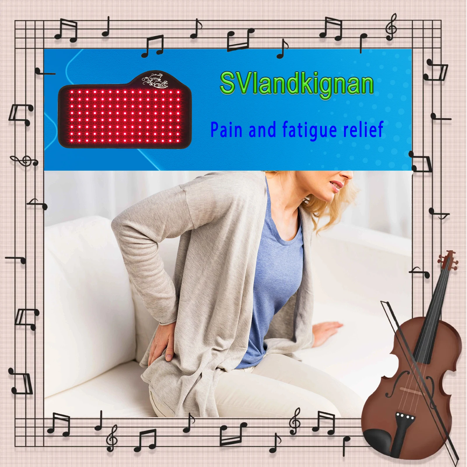Red & Infrared Light Therapy Belt Promotes Blood Circulation Effectively Relieves Symptoms Fatigue and Backache