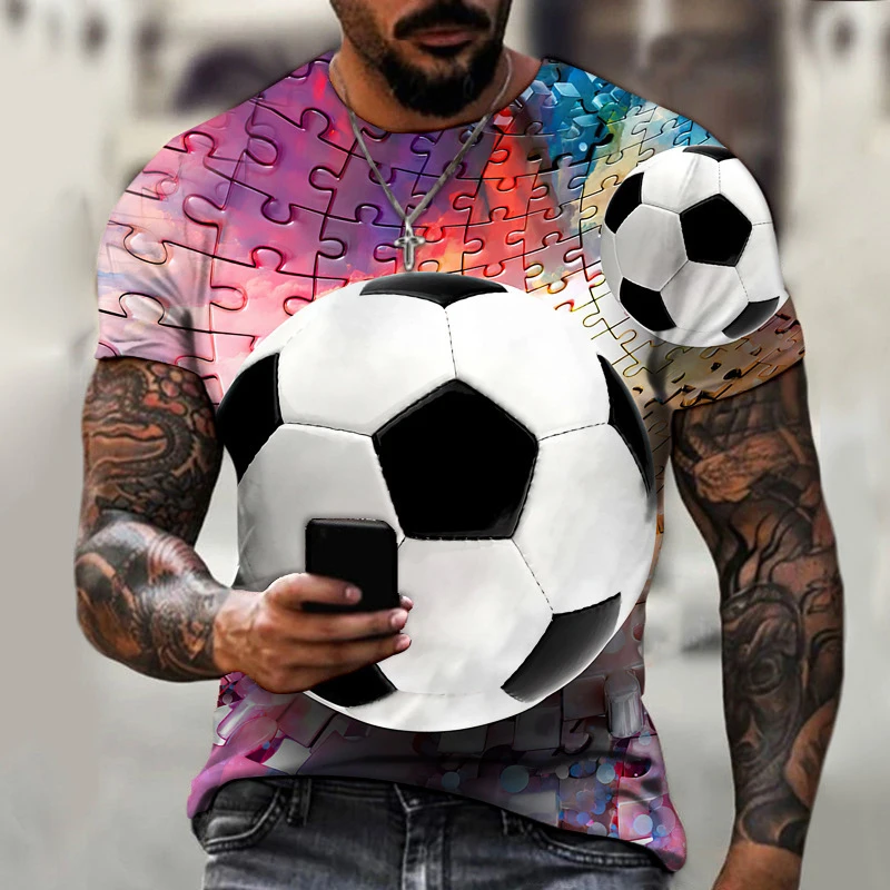 Summer 3D Print T Shirt Men Short Sleeve Oversized Tee