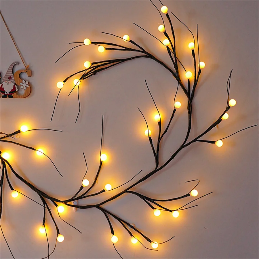 

1.5M 45LED Maple leaves LED Branches Vines Light DIY Flexible Globe Balls Birch Tree Branches Tree Light Christmas Fairy Light