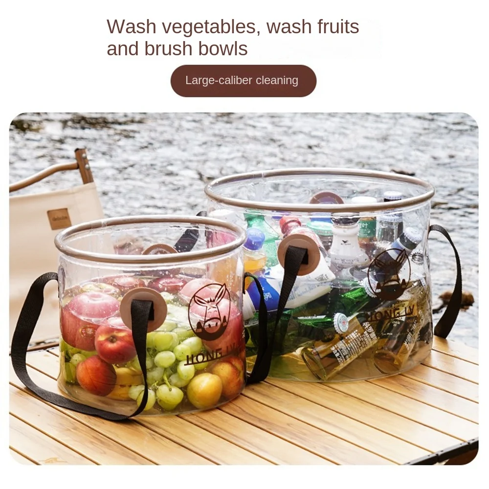 

Camping Bucket Save Space Durable Pocket Versatile Easy To Use Portable Tackle Storage Large Capacity Camping Bucket Leakproof