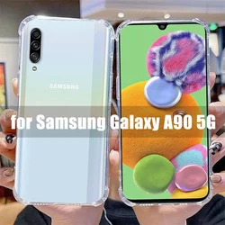 Crystal Clear Protective Silicone Phone Case - Transparent Cover, 6.7 Inch for samsung A90 5G (Transparent)