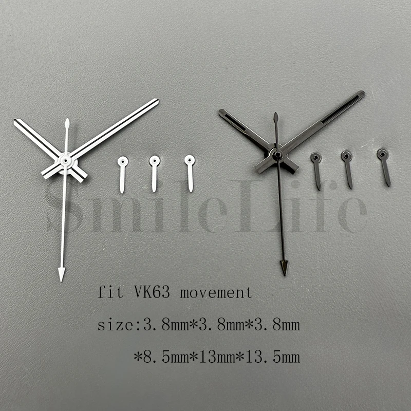 SmileLife VK63 Watch Hand Watch Accessories VK63 6-hands Movement No Luminous White Gun watch accessories