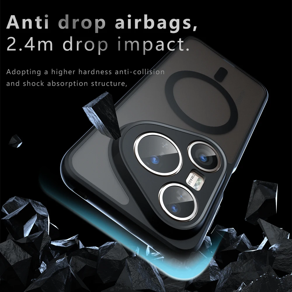 MagSafe Magnetic Matte Shockproof Case with Wireless Charging Capability
