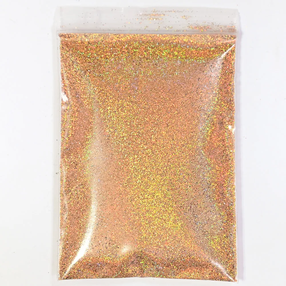 Laser Silver Holographic Chrome Nail Powder - Extra-Fine Glitter for Mirror Effect Nail Art, 50g