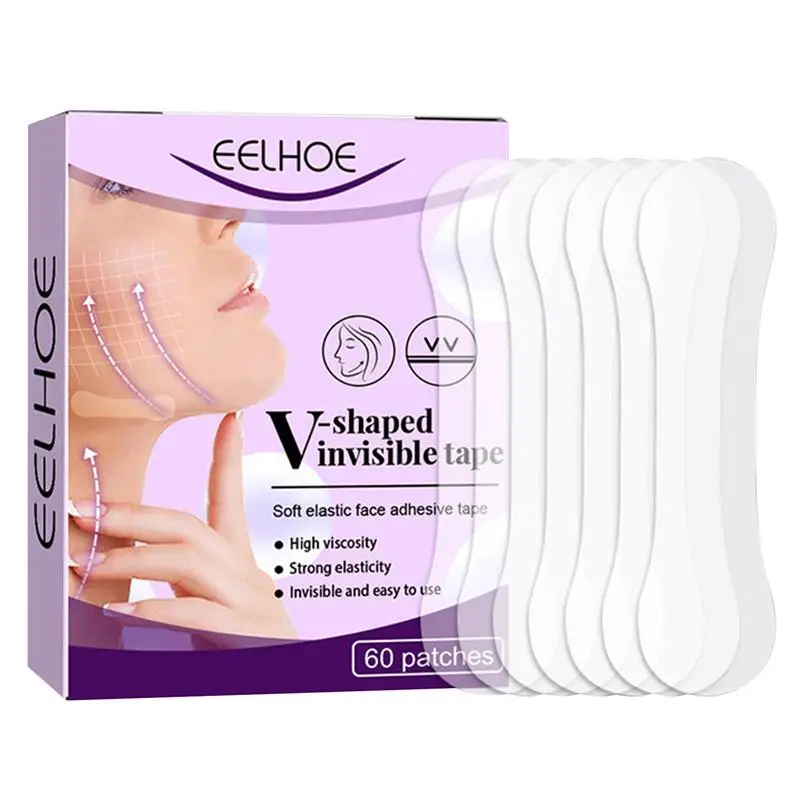 Invisible Face Skin Lifter Tape Set 60PCs Instant High Elasticity Waterproof Ultra Thin Face Neck And Jaw Lifting Shaping Patch techage 16ch ultra hd 4k 8mp poe camera h 265 video surveillance system ai face detect email alerts waterproof security camera