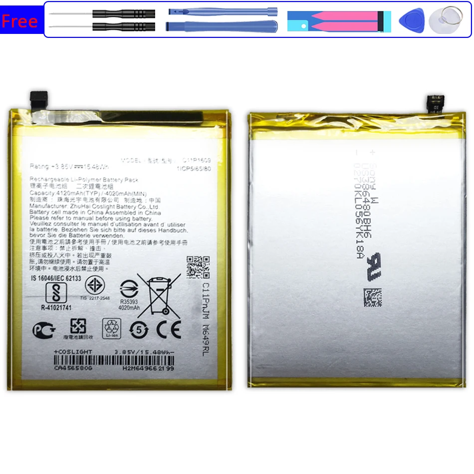 

For ASUS High Capacity C11P1609 Battery For ASUS Zenfone 3 Max 5.5" ZC553KL X00DDA Zenfone 4 Max 5.2" ZC520KL X00HD 4020mAh