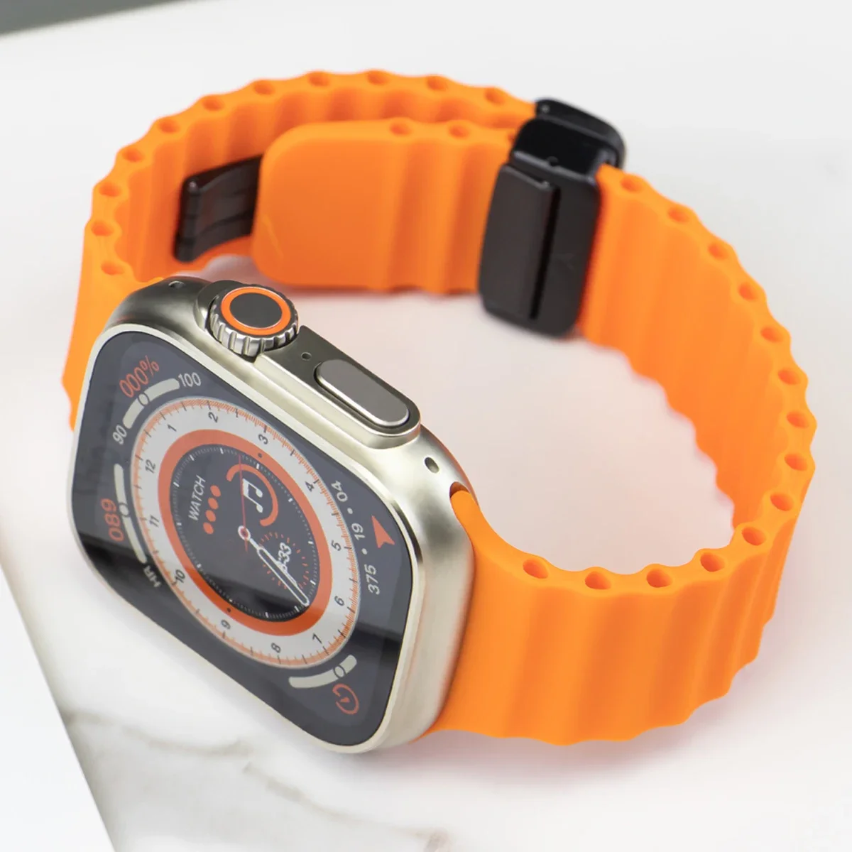 애플 워치 밴드용 실리콘 마그네틱 버클 스트랩, 49mm 45 44 40 41 38 42mm 팔찌, 아이워치 울트라 시리즈 7 6 3 Se 8 9 울트라 2