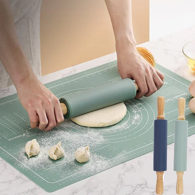Silicone Baking Kneading Pad Pastry Drum Cooking Dough Muffin Pizza Toast Baking Pastry Tool Set Making Bracket Kitchen Tools