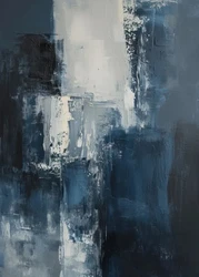Modern Deep Blue Abstract Canvas Art for Living Room and Bedroom Wall Decor (5)