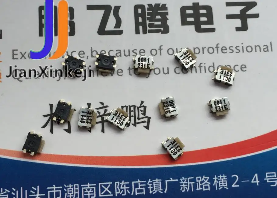 11Pcs Original New Kms231Glfs Flat Head Small Tortoise Side Button, Mobile Phone Camera Touch Button, Patch 4 Feet