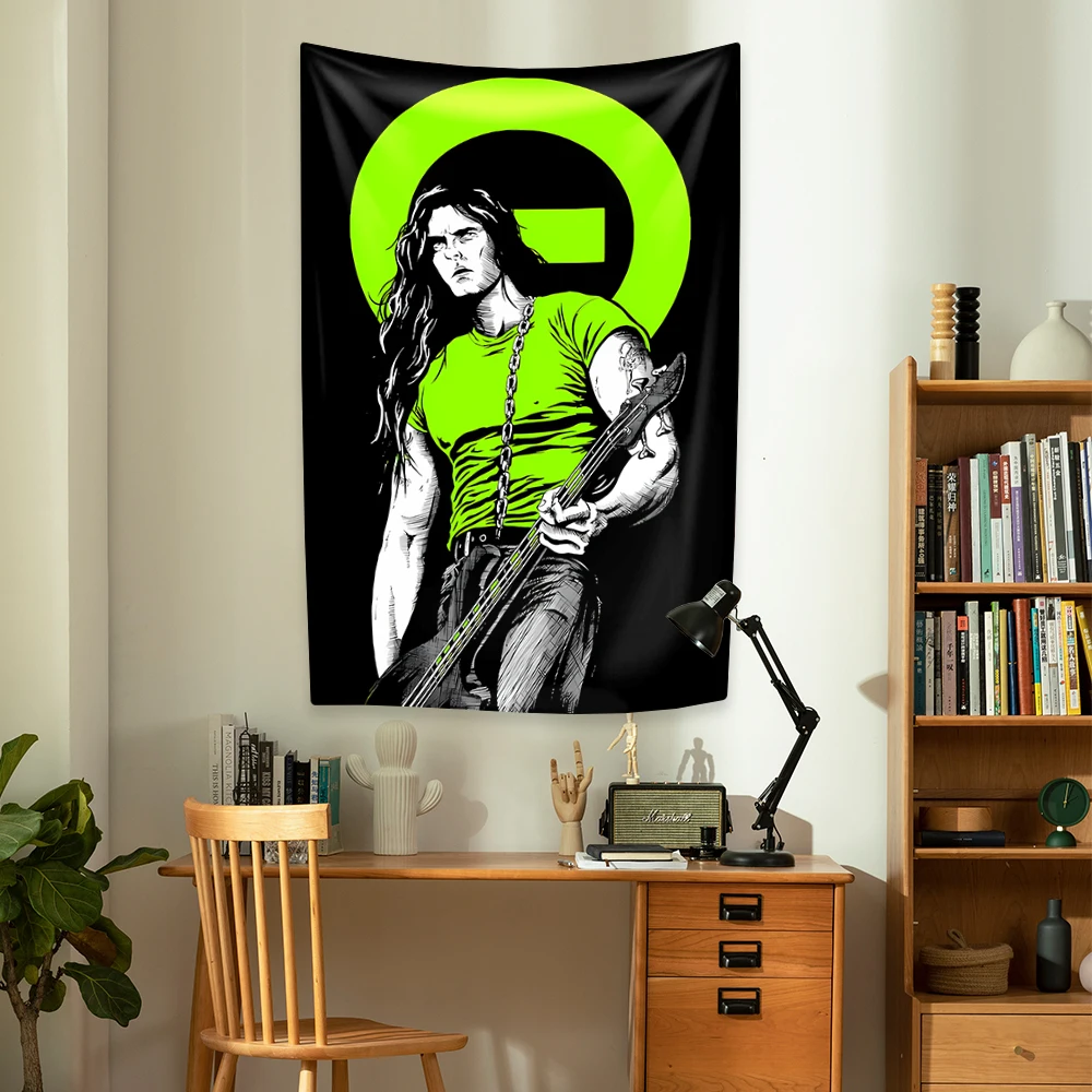 Tapestry decorations,party decorations Rock And Roll Music Tapestry Gothic Metal Type Wall Hanging Carpets Home Or Bedroom Decoration Party Backdrop
