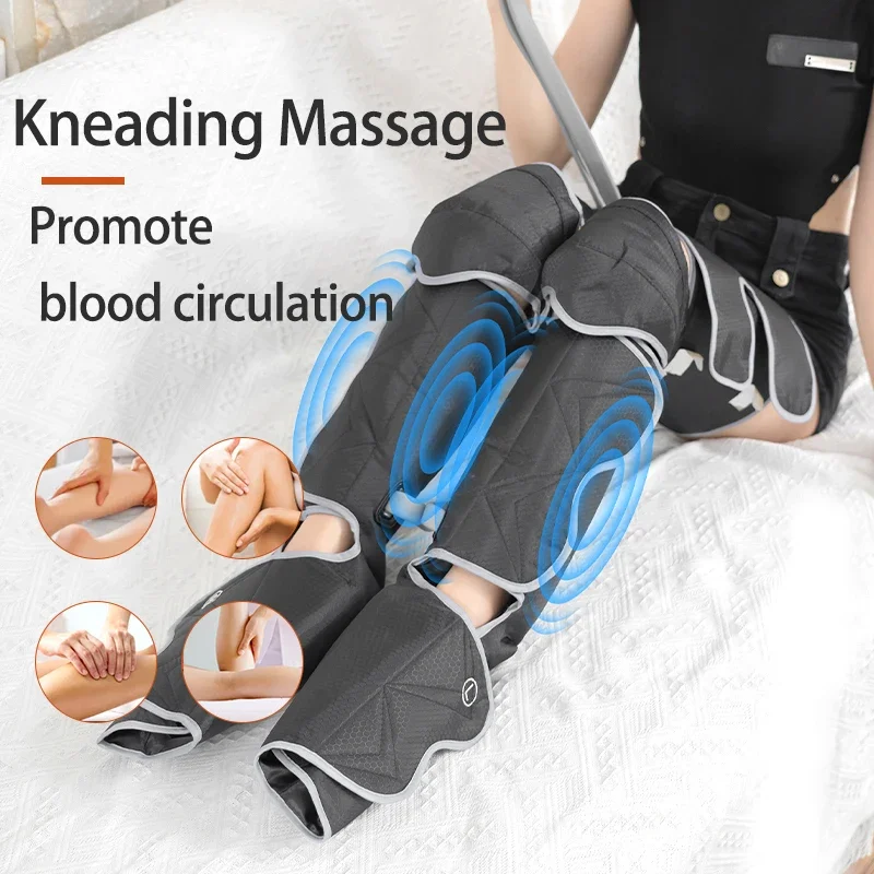 Massaggiatore per gambe e piedi FODRK360° con pressione dell'aria, favorisce la circolazione sanguigna, massaggiatore per il corpo, rilassamento muscolare e linfatico_voghion.com