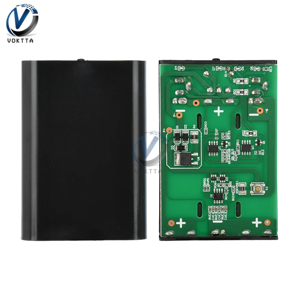 DC 12V Rechargeable Equal Voltage UPS Battery Pack 3pcs 18650 Battery No Soldering DIY UPS Shell Kit with Protector DC Holder