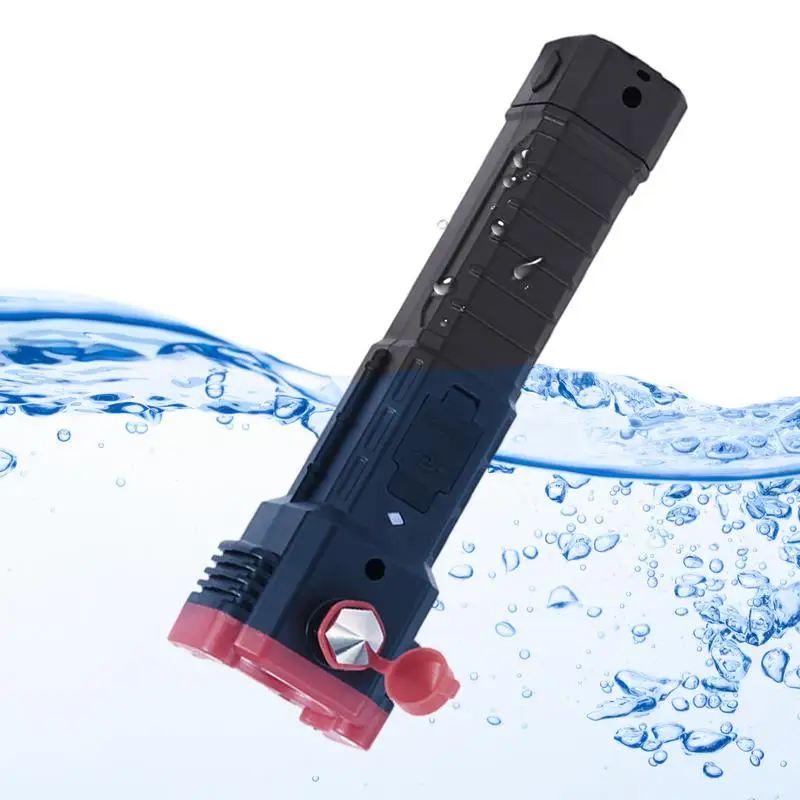 

Автомобильный мощный портативный USB Перезаряжаемый фонарик на солнечной энергии Белый Магнитный многофункциональный фонарик и молоток 4-в-1