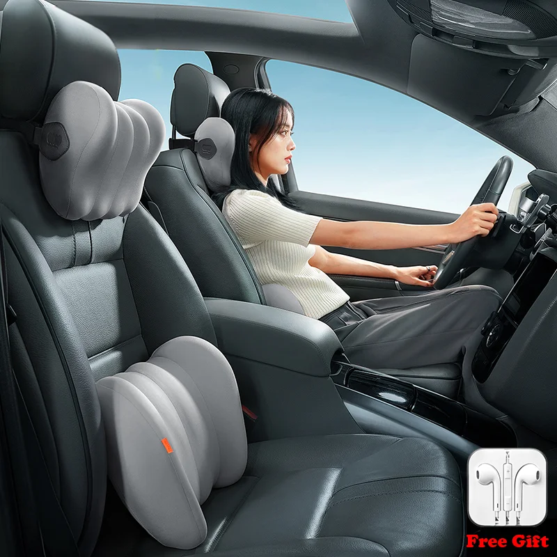 Baseus-フォーム製の車のヘッドレスト,フットレスト,背中と椎骨の休息のための通気性のあるサポートシート AliExpress