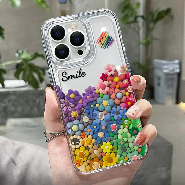 Colourful Funny Smile Phone Case For iPhone 15 Pro Case