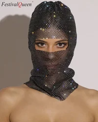 FestivalQueen Sexy Fishnet Bare-Eyed Mysterious Mask See Through Festivals Cosplay Mysterious Mask Minority Dance Headwear Night