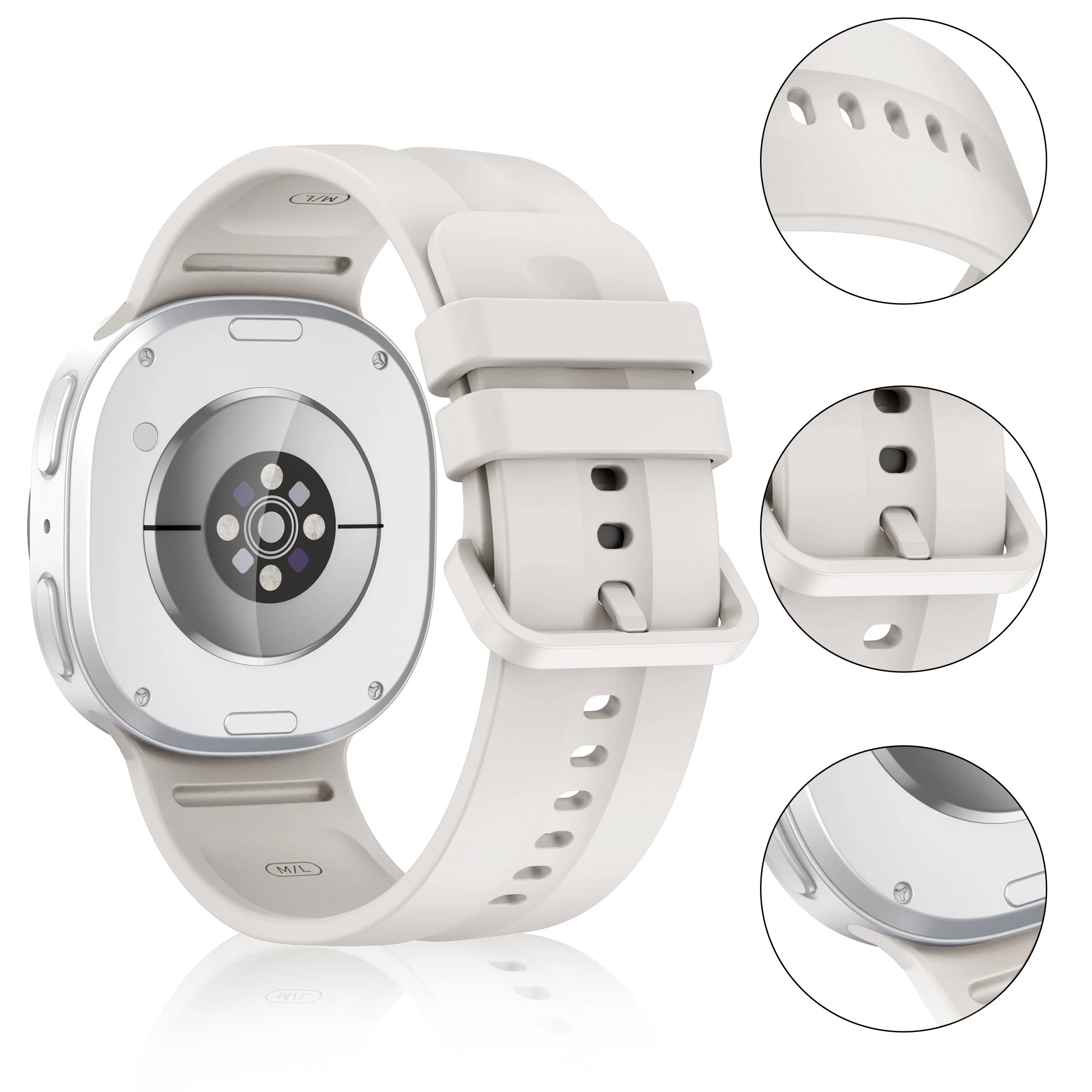 Enhanced Product Title: Premium Sport Silicone Watch Strap - Durable and Comfortable Bracelet for Smartwatches
