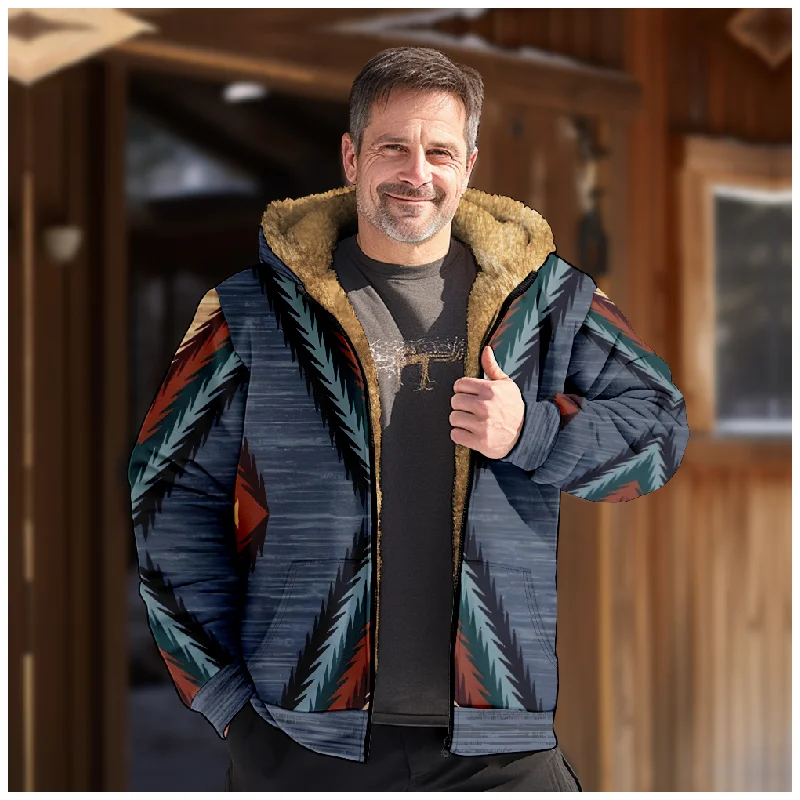 New Plaid Cotton Coat Hooded Sweater Casual Print Long Sleeve Zipper Sweater Thick Cotton Coat Winter a02