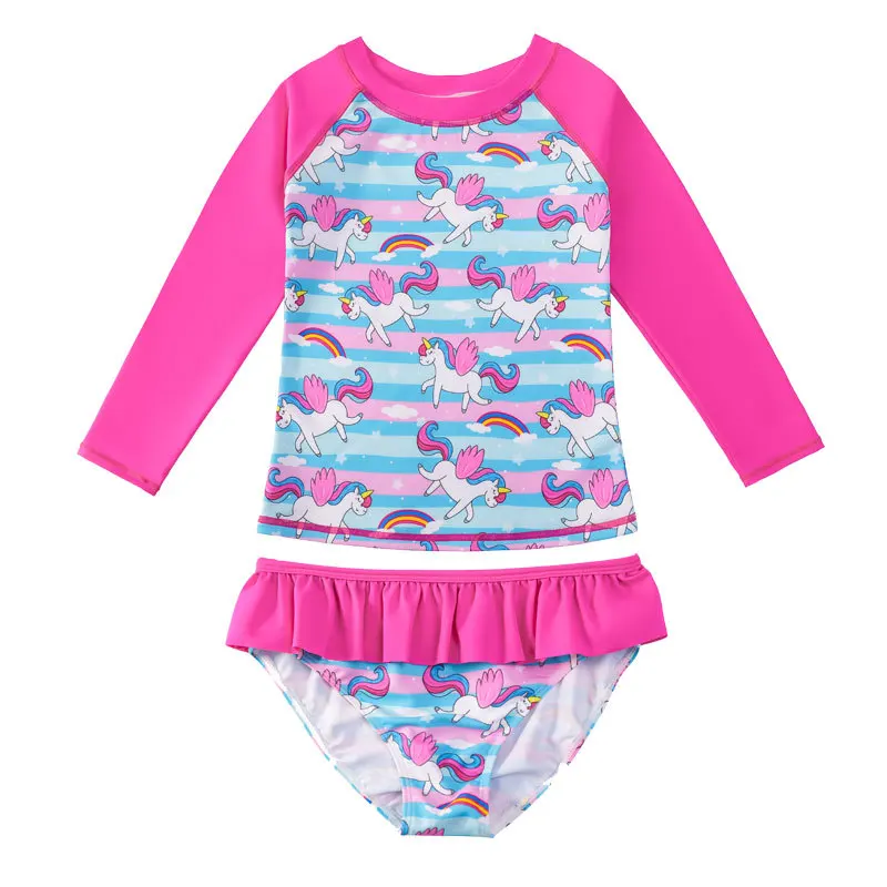 Long Sleeve Swimsuit Unicorn Bathers 2025 Summer Girls Long