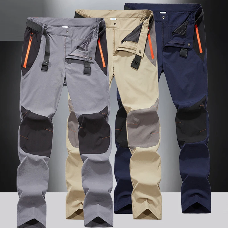 Hiking Pants Men Outdoor Trekking Tech Quick Dry Waterproof Trousers Summer Camping Climbing Fishing