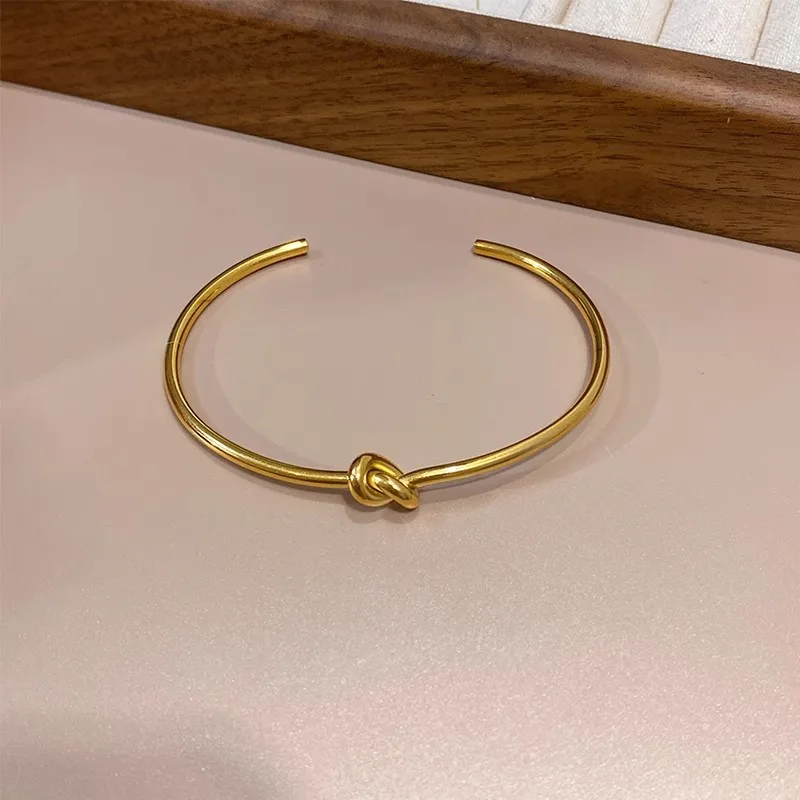 Stainless Steel Bracelets Vintage Men's Fashion Woven Twist Texture Bangles For Women Jewelry Statement Streetwear Goth Gifts