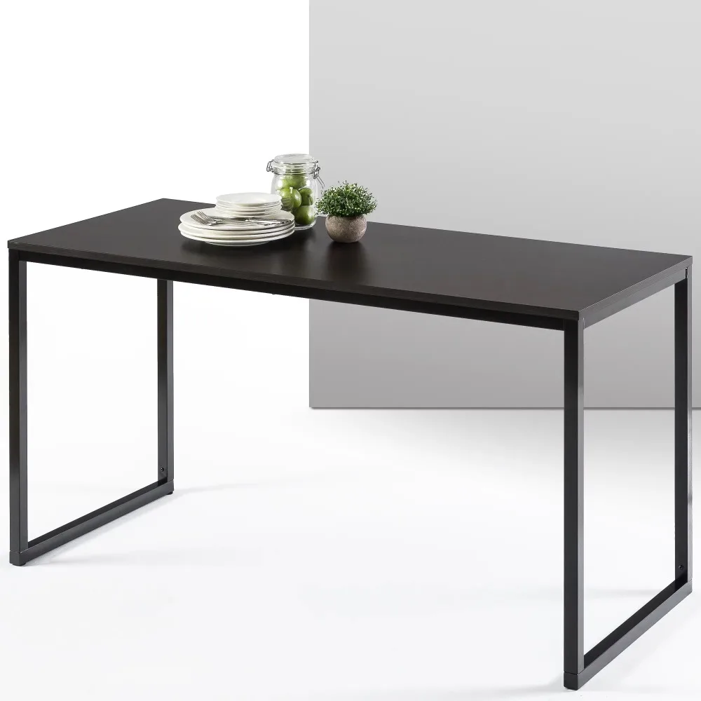 

Jennifer 55" Black Frame Desk or Table, Deep Espresso
