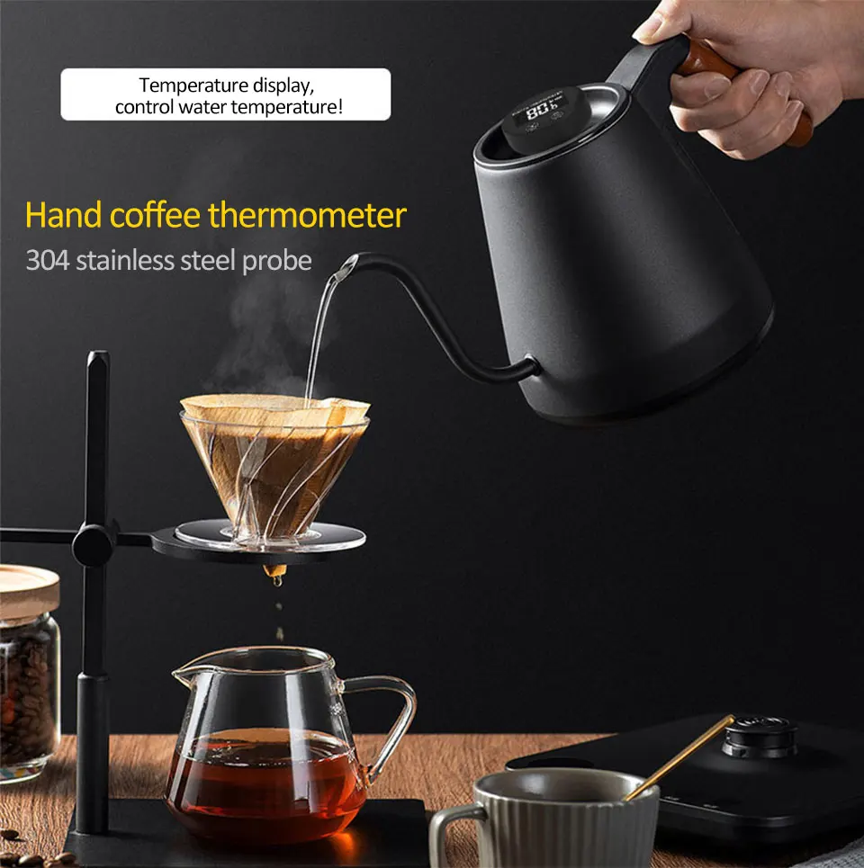 Description Picture 2 of item-20-300°C Food Thermometer Milk Tea Coffee Thermometer Stainless Steel Sensor Waterproof Temperature Tester Kitchen Accessories