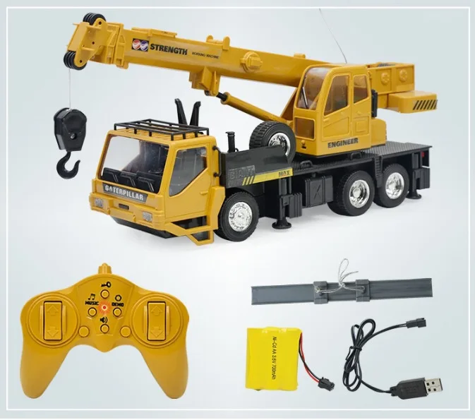 Camion télécommandé pour enfants, Simulation 1:24, grande taille 10Ch,  véhicule d'ingénierie, pelle, mélangeur, jouet pour enfants - AliExpress