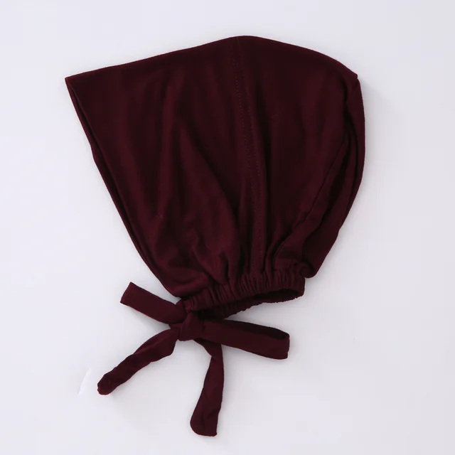 82 couleurs cravate dos sous-embouts mode femmes intérieur Hijab casquette musulmane Bonnet plaine islamique coton Spandex Jersey DEW sous-écharpe