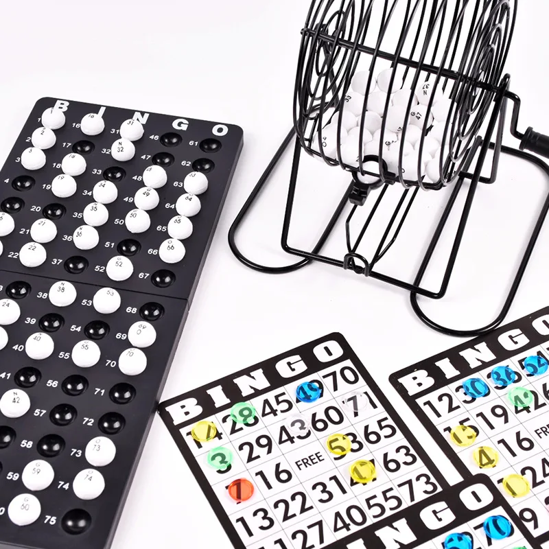 75 Ball Lottery Machine Bingo Set bingo game set Manual Lottery Machine Steel Bingo Game Cage Set Party Group Board Game Drinking