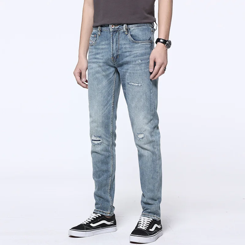 

High-end Design Men's Jeans Straight Casual Baggy Jeans High Street Men's Pants