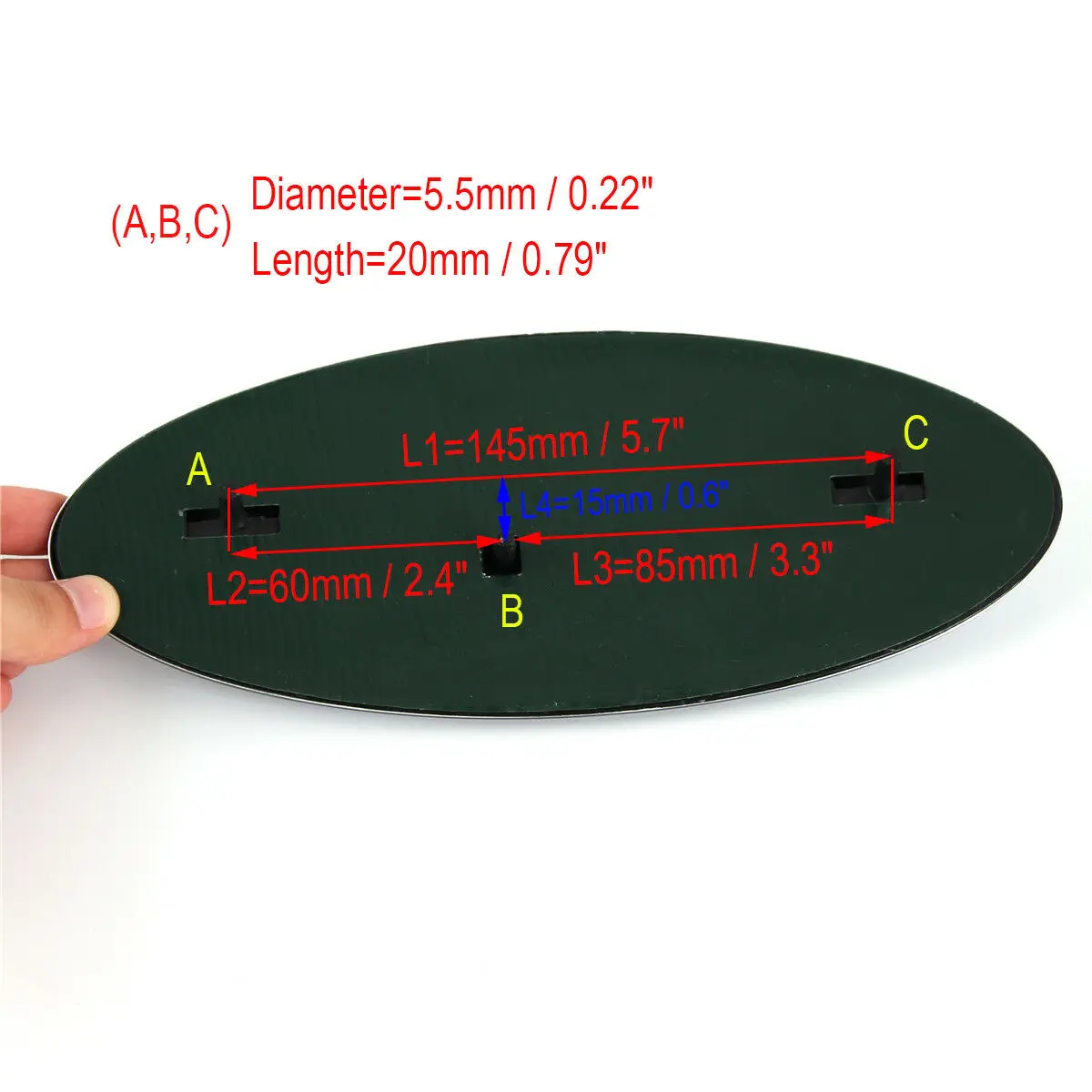 해골 헤드 프론트 그릴 테일 게이트 타원형 엠블럼, 2004-2014 F150 F-250 F-350 익스플로러 엣지 익스페디션, 9 인치, 1 개
