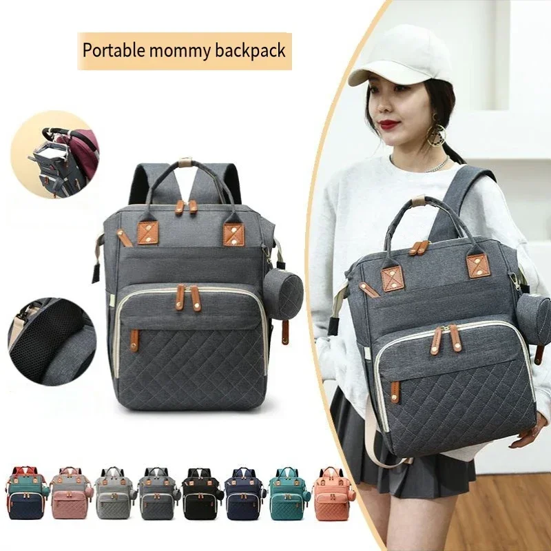 

Large Capacity Diaper Bags Shoulder Mommy Bag Multi-functional Portable Mother Baby Bag Backpack Multi-layer Bottle Storage Bag