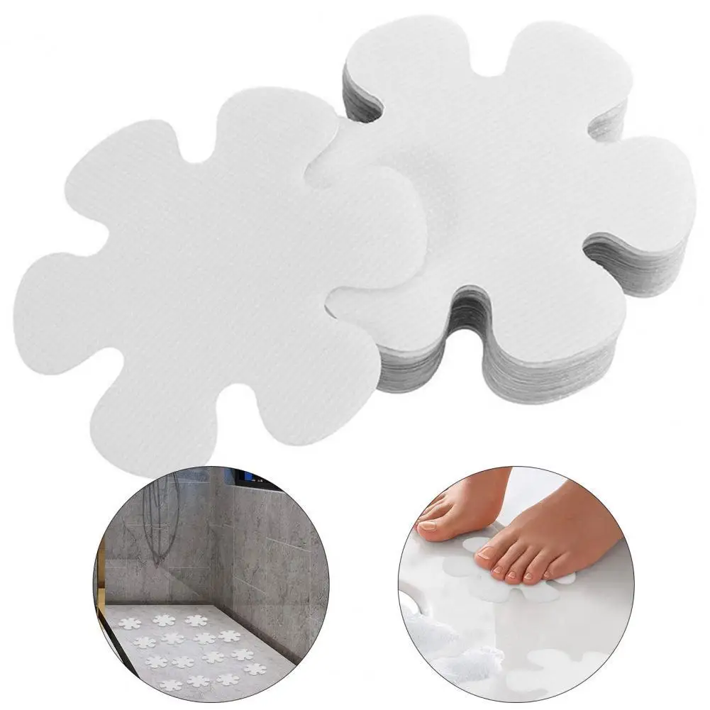 10Pcs Bath Anti slip Stickers Clear Waterproof Snowflake Shower Treads