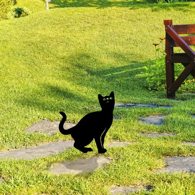 Akril Macska Kerti Dekoratív Tét Kültéri Dekoráció Háztartási Sziluett Az Udvarok Házakhoz És Bútorokhoz - Image 3