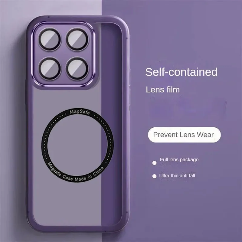 Luxury Transparent Magnetic Protective Case with MagSafe TPU Soft Cover