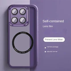 Luxury Transparent Magnetic Protective Case with MagSafe TPU Soft Cover - MOTO Edge 60 Pro (Purple)