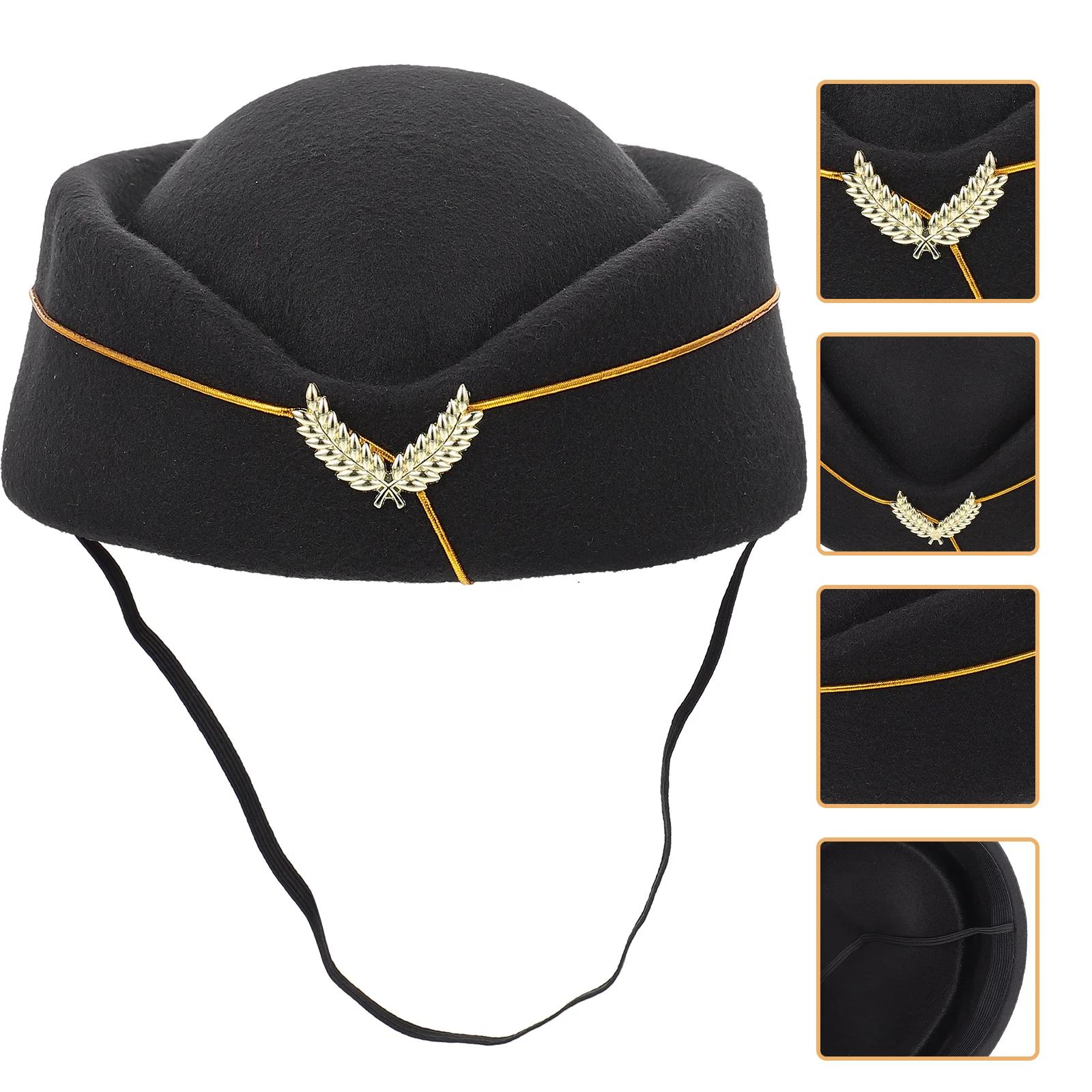 

Flight Attendant Hat Women Stewardess Cap Captain Pilot Navy Hat Stewardess Flight Attendant Air Hostess Headdress Halloween