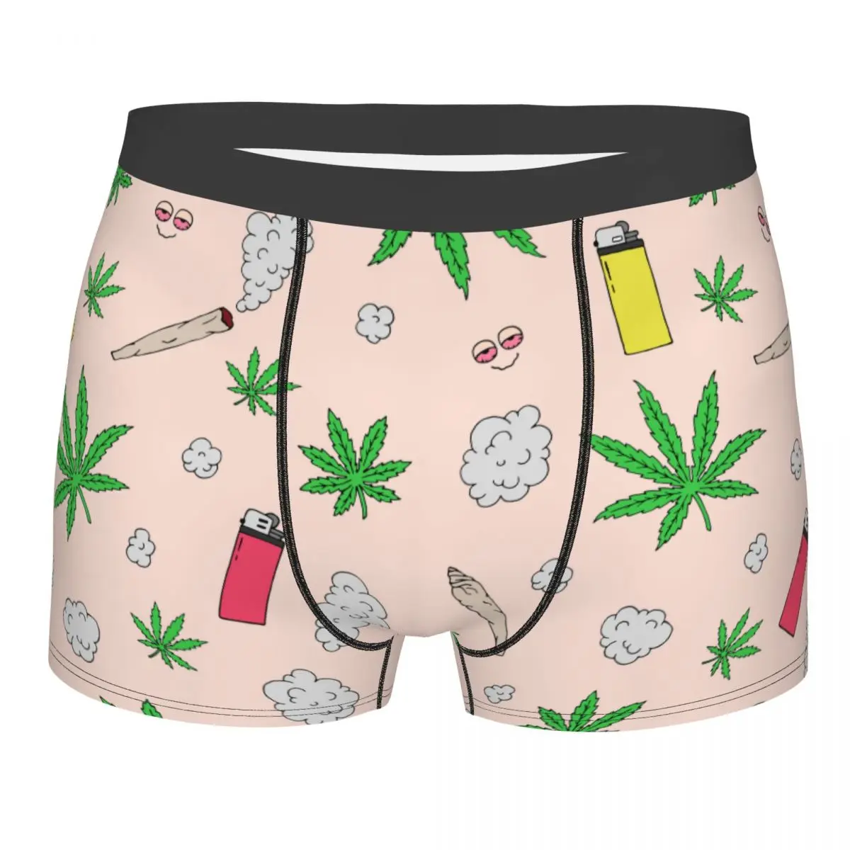 

Cannabis Leaf Colorful Leaves Floral Men Underwear Hemp Leaves Boxer Shorts Panties Printed Soft Underpants for Homme S-XXL