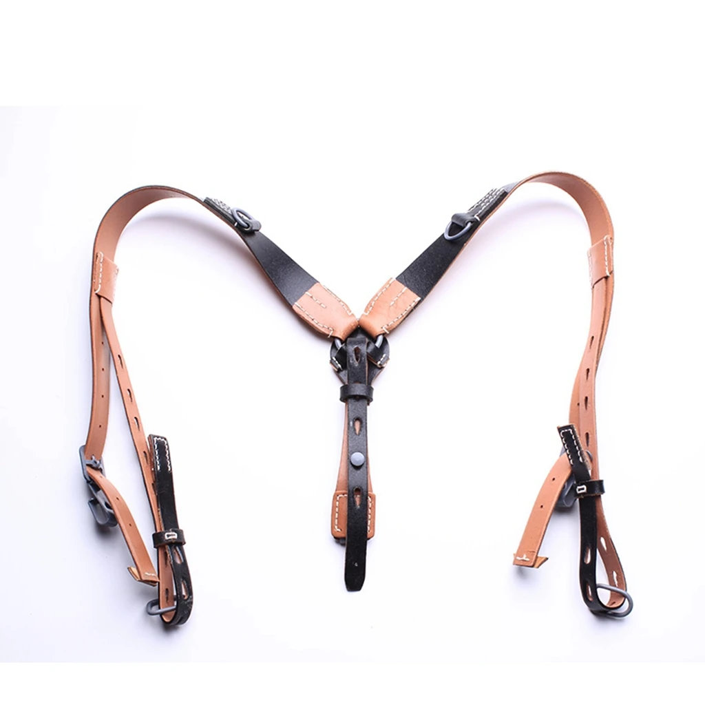 military 1:1 WW2 German Army Y Straps Leather Equipment Suspenders Load Bearing military equipment