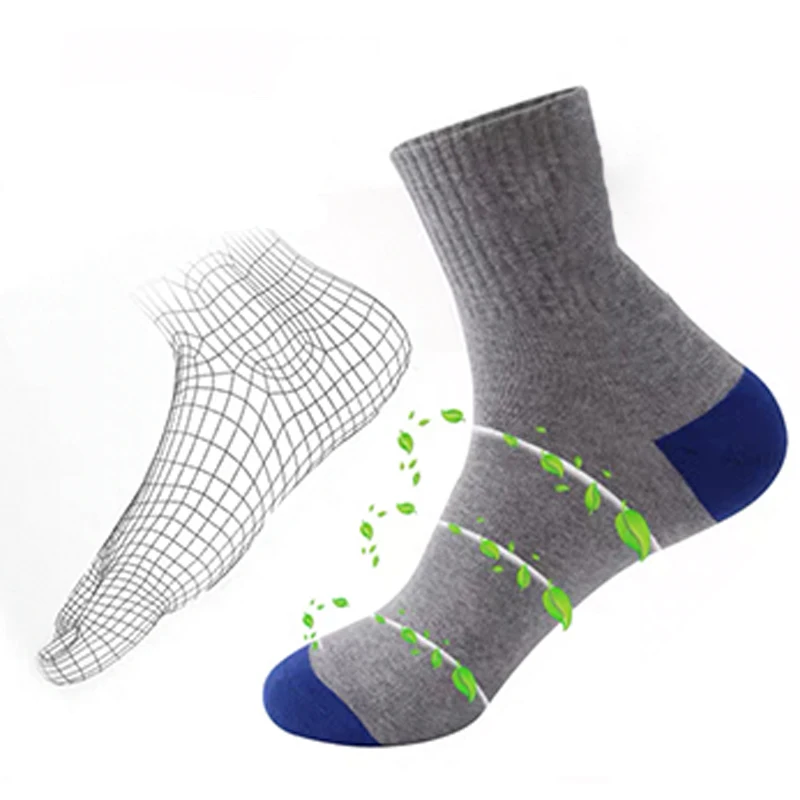 Mens Socks 6pairs Men's Cotton Sweat Absorbing Embroidered Crest Athletic Socks Ankle Socks