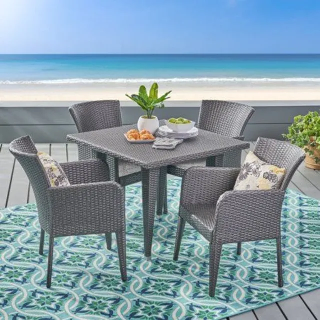 patio Furniture Coffee Shop Garden table and chair set Rattan Restaurant Dining Chair