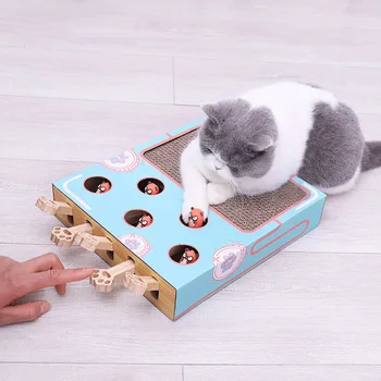햄스터 기계 새끼 고양이 놀이 장난감, 놀리는 상호 작용 장난감, 사냥 긁기 물기 액세서리, 애완 동물 고양이 용품