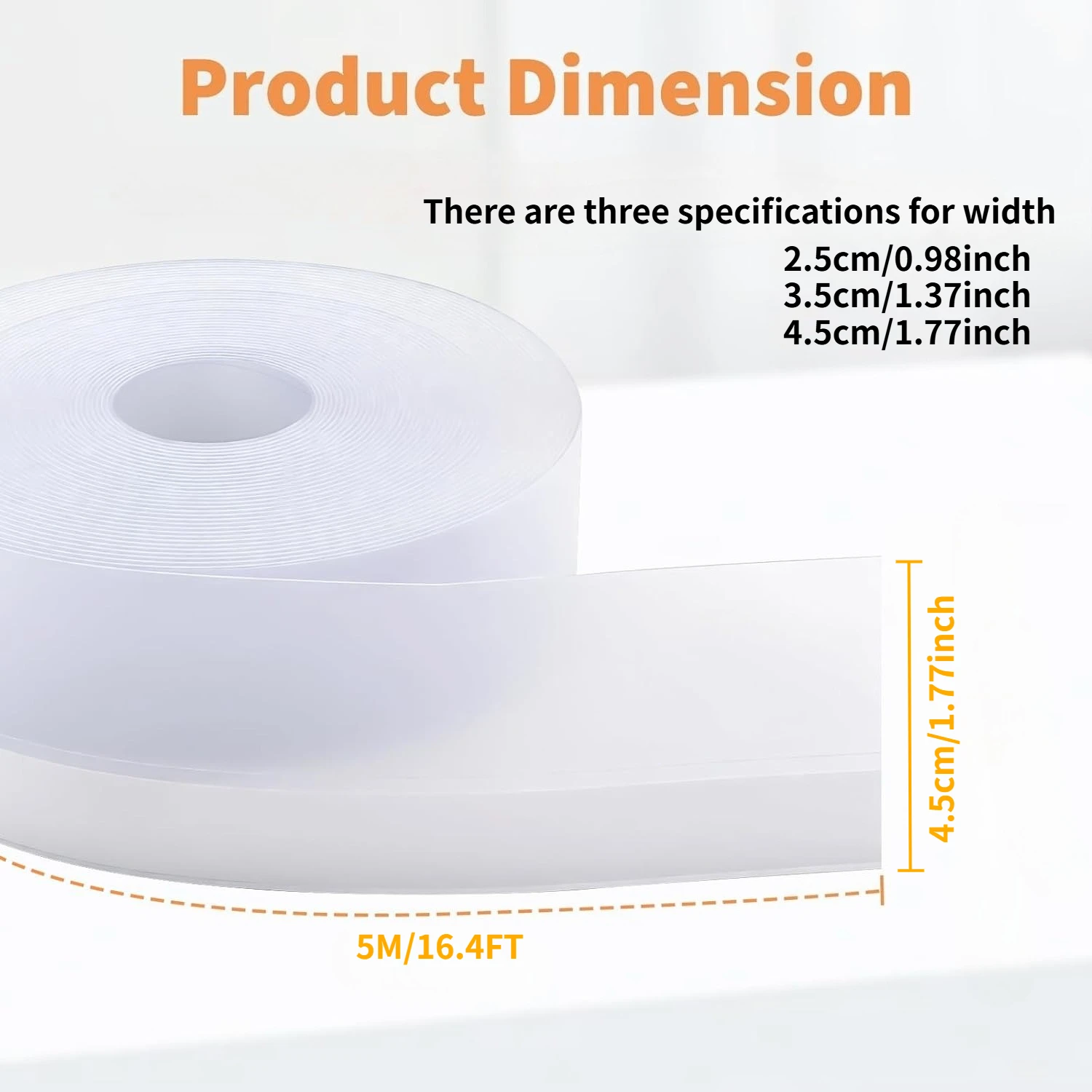 Windproof Self-Adhesive Insulating Strip for Doors, Windows, and Shower Glass Gaps