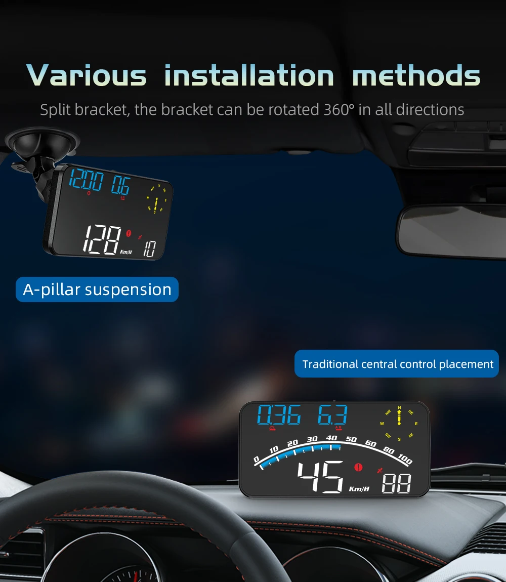 G10 HUD Head Up Display GPS System for All Car Auto Accessory Smart Digital Spee