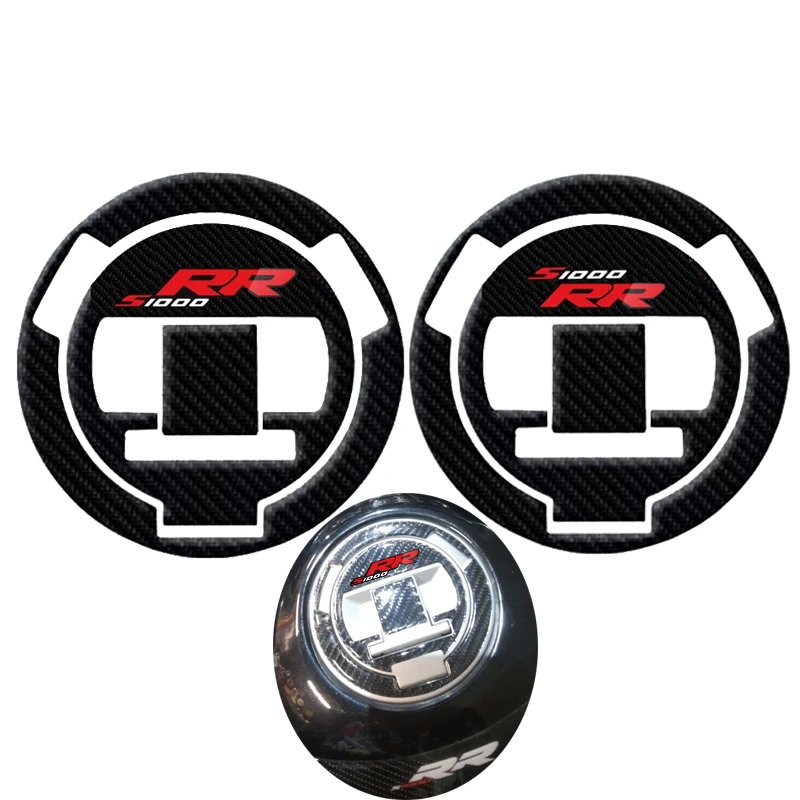 3D Carbon look Motorcycle Gas Oil Fuel Cap Cover Decal Carbon Fiber