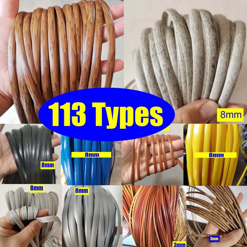 10 Meters Plastic Rattan Material For Weave Round/Flat PE Synthetic Cane Rope For Knit Repair Chair Basket Table Sofa Diy Crafts