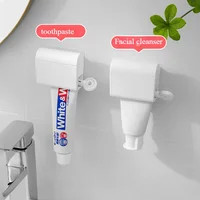 Wall-mounted Toothpaste Squeezer Bathroom Accessories Toothpaste Dispenser Holder Self-adhesion Waterproof Toothbrush Organizer 2